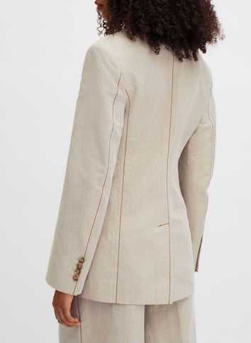 Straight tailored jacket with topstitching FILIPPA K Beige